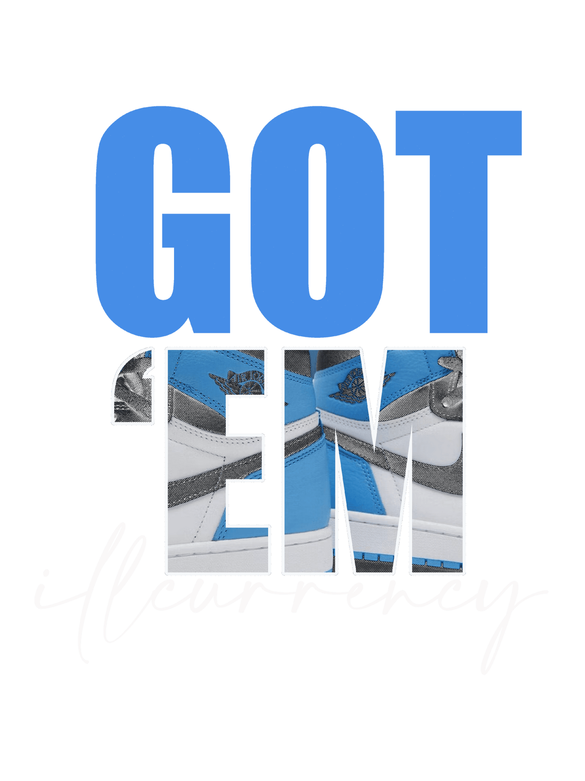Air Jordan 1 "UNC Toe" Black T-Shirt (Got Em)