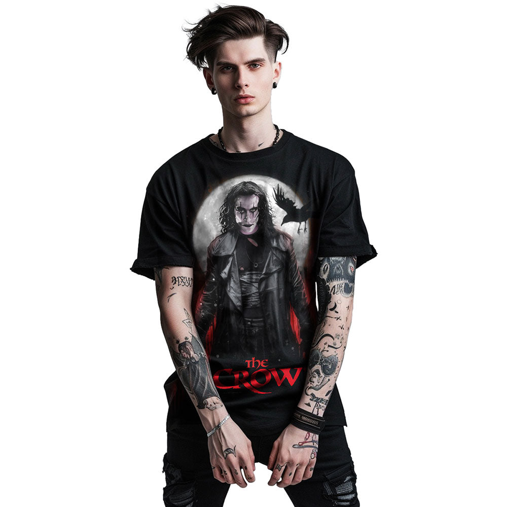 THE CROW - BLOOD MOON - Front Print T-Shirt Black product image 3