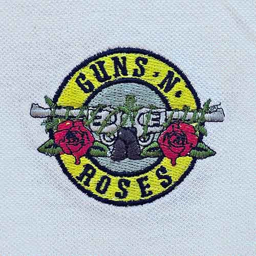 Guns N' Roses Unisex Polo Shirt: Classic Logo (White) product image 2
