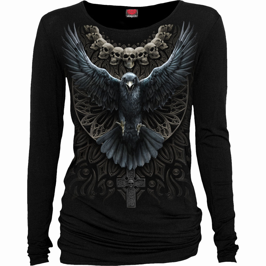 Spiral - RAVEN SKULL - Baggy Top Black product image 1