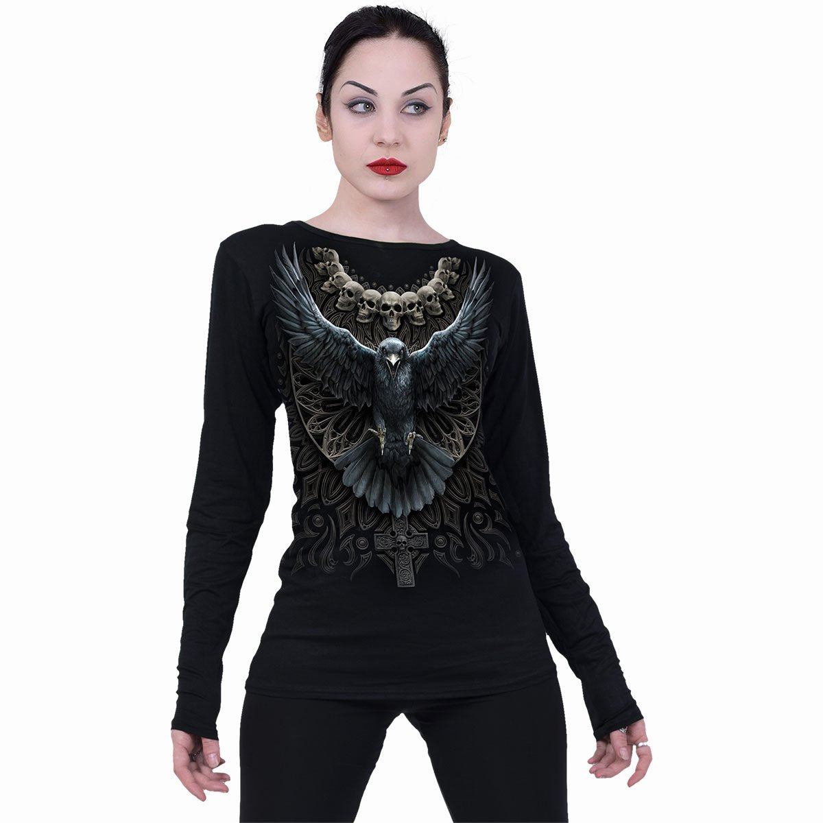 Spiral - RAVEN SKULL - Baggy Top Black product image 2