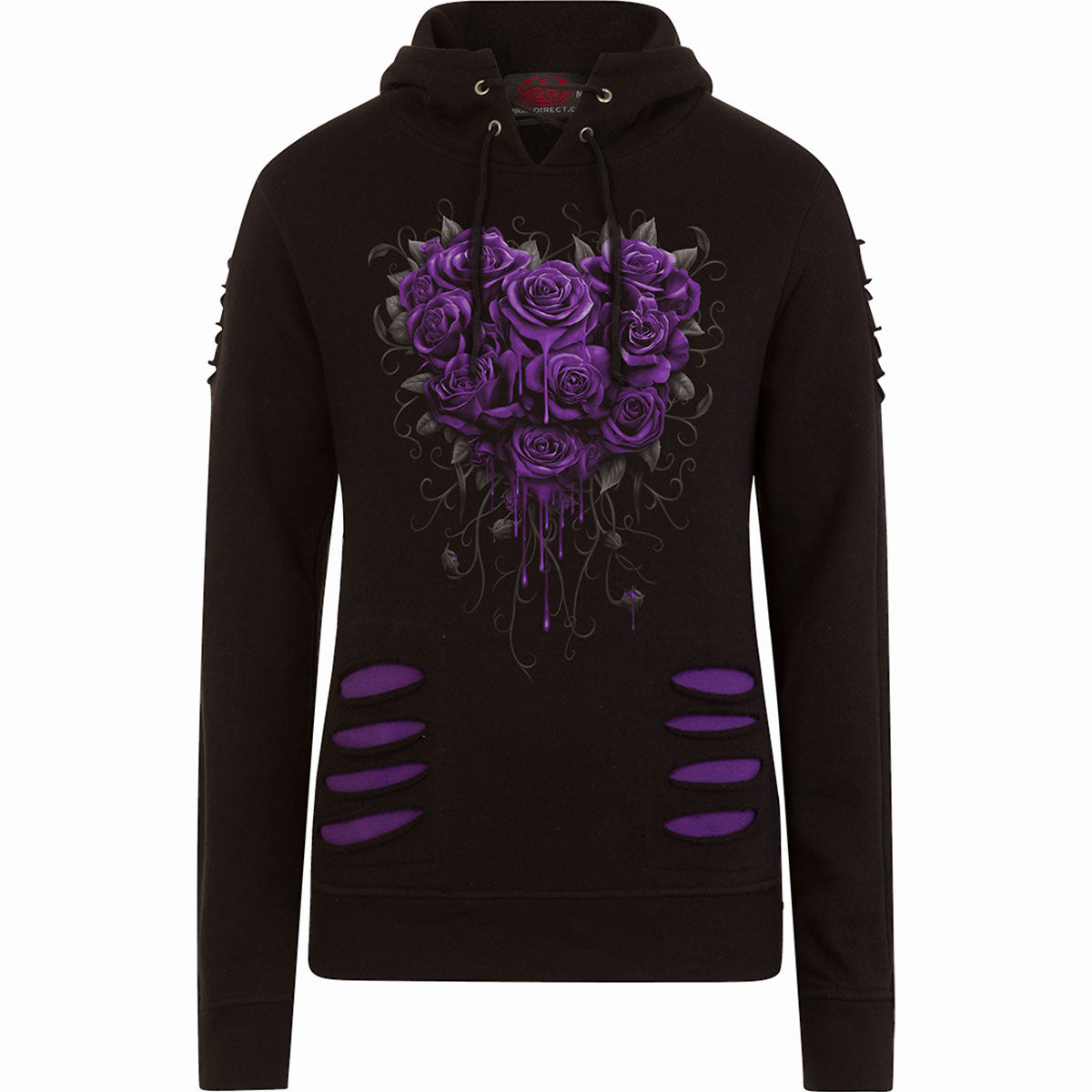 Spiral - BLEEDING HEART - Large Hood Ripped Hoody product image 1