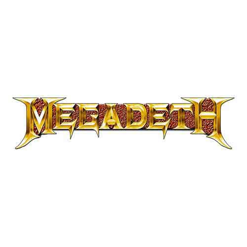 Megadeth Badge Classic Gold Band Logo new Official Lapel Metal