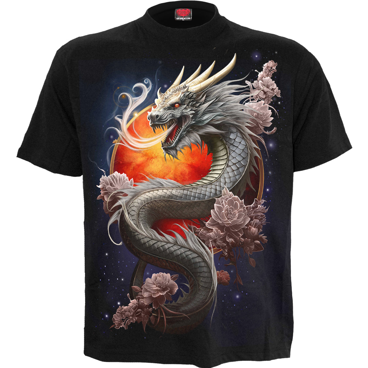 Spiral - SUN DRAGON - Front Print T-Shirt Black product image 1