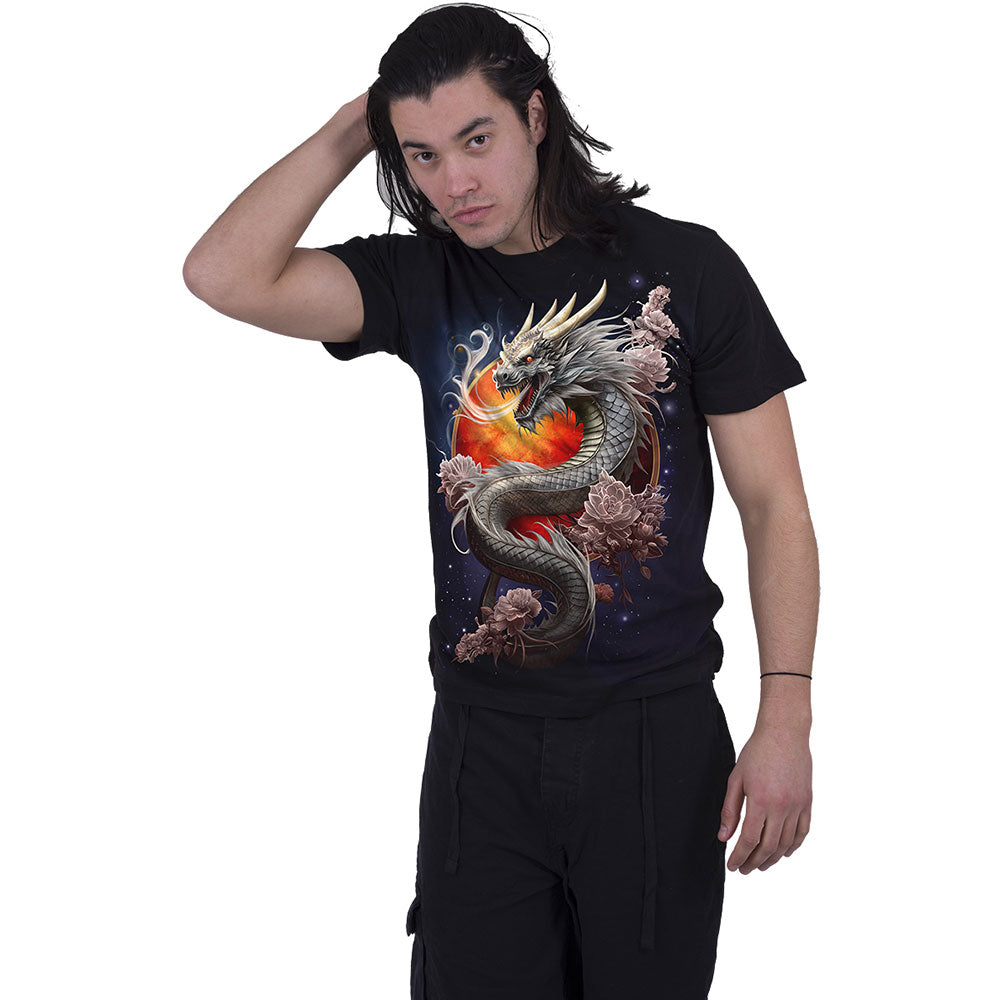 Spiral - SUN DRAGON - Front Print T-Shirt Black product image 3