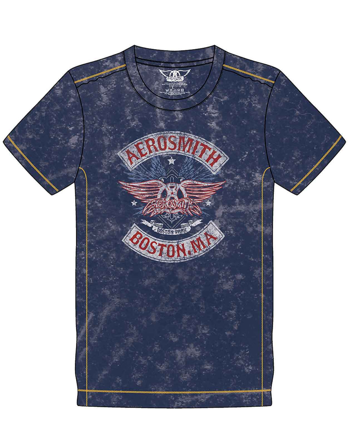 Aerosmith Boston Pride Snow Wash T Shirt product image 1