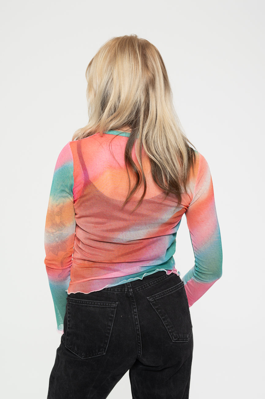 David Bowie Ziggy Stardust Long Sleeve Mesh Crop Top product image 4