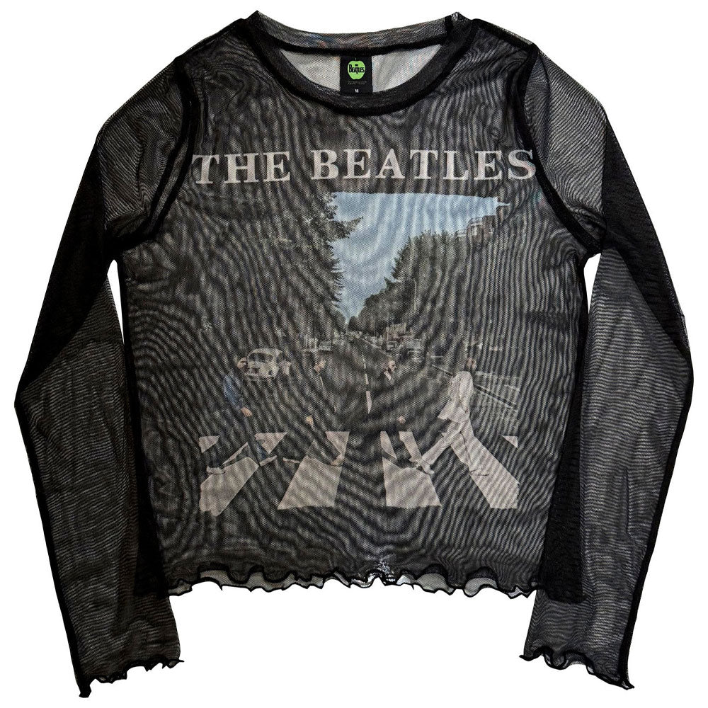 The Beatles Abbey Road And Logo Mesh Crop Top product image 1