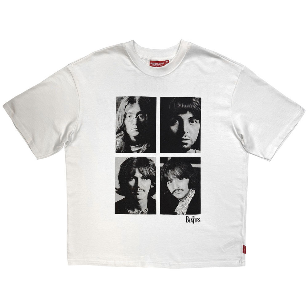 The Beatles Four Portrait Wash Rock Off Unplugged T Shirt product image 1
