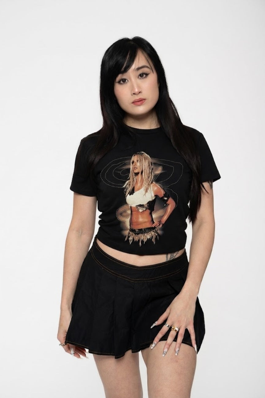 Britney Spears Portrait Spiral Crop Top product image 1