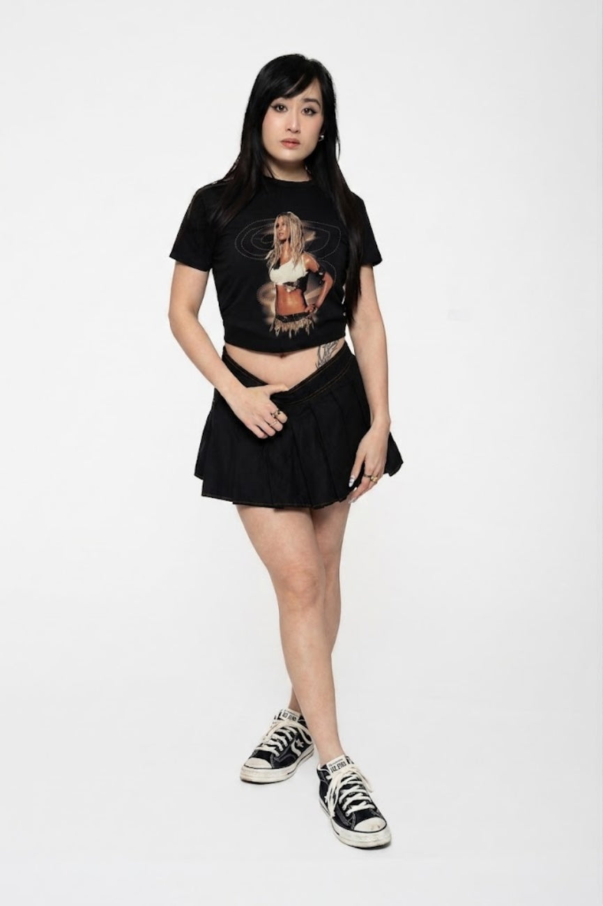 Britney Spears Portrait Spiral Crop Top product image 2