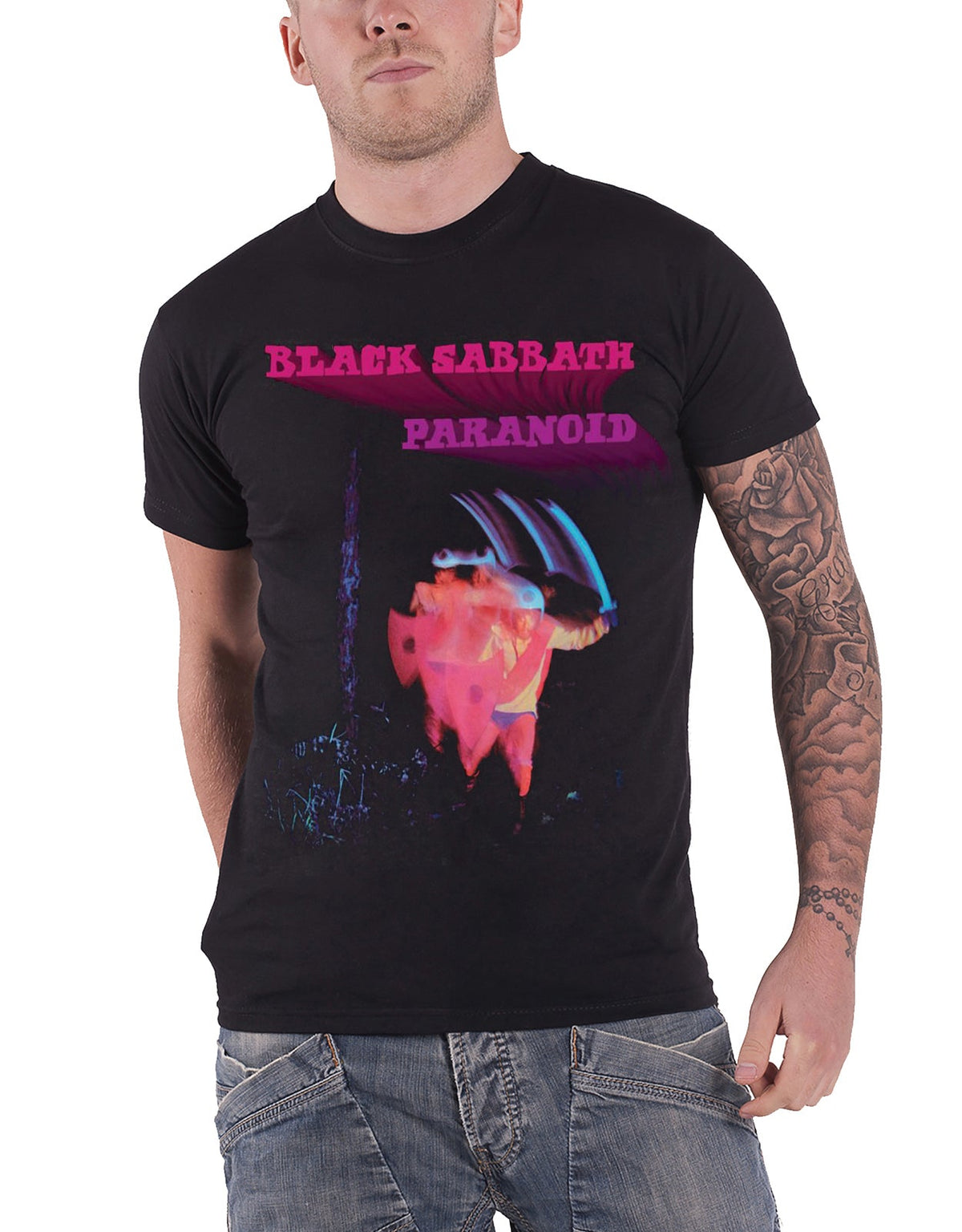 Black Sabbath Paranoid Motion Trails T Shirt product image 1
