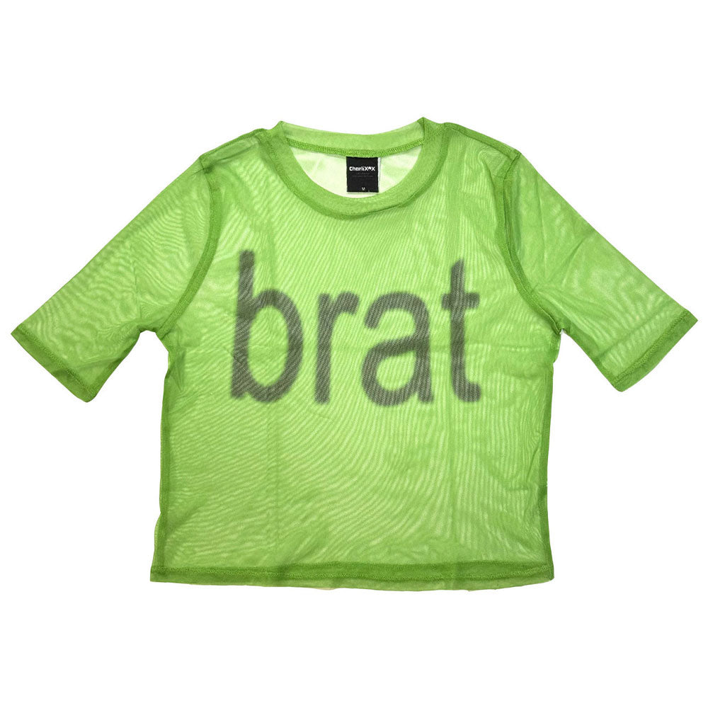Charli XCX Brat Logo Mesh Crop Top product image 1