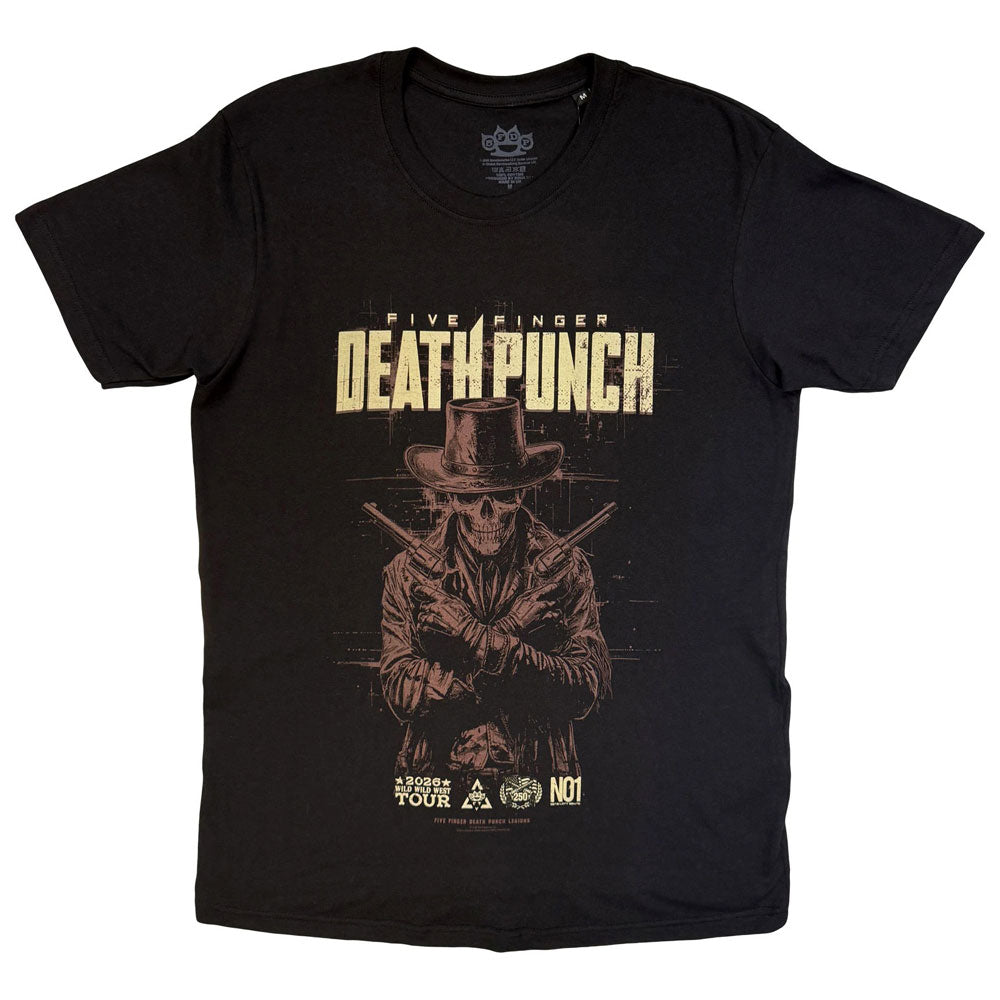 Five Finger Death Punch Crossed Pistols Shadow T Shirt product image 1