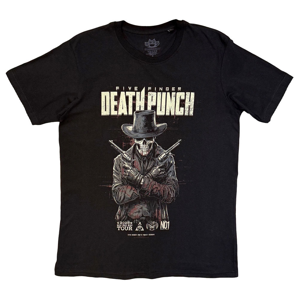 Five Finger Death Punch Crossed Pistols Full Colour T Shirt product image 1