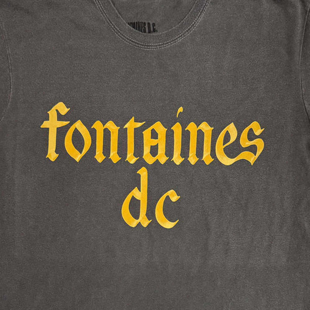 Fontaines DC Gothic Logo Stone Wash T Shirt product image 2
