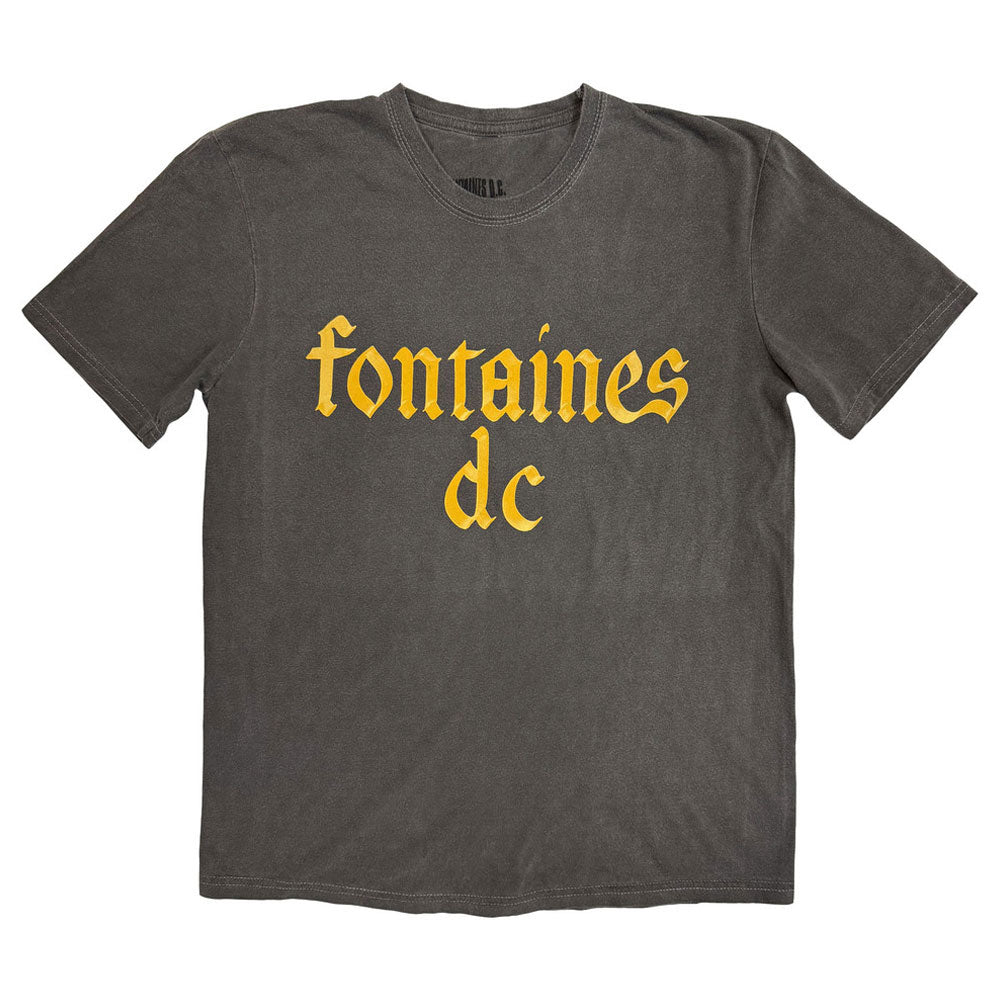 Fontaines DC Gothic Logo Stone Wash T Shirt product image 1