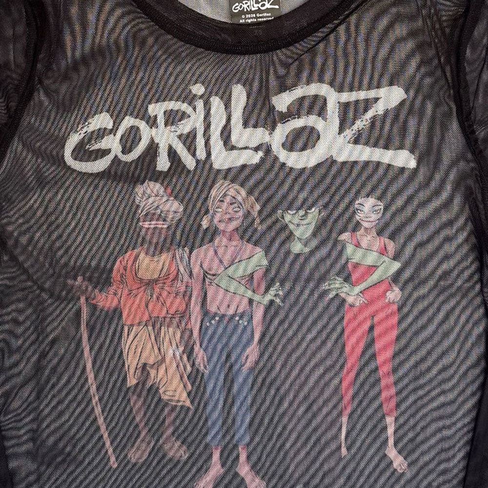 Gorillaz The Mountain Group Mesh Crop Top product image 2