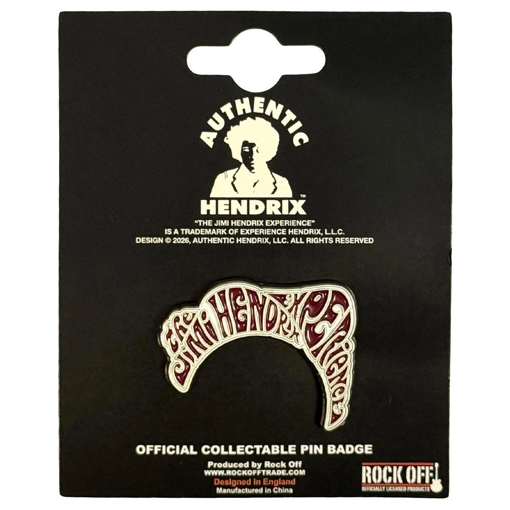 Jimi Hendrix Swirl Logo Pin Badge