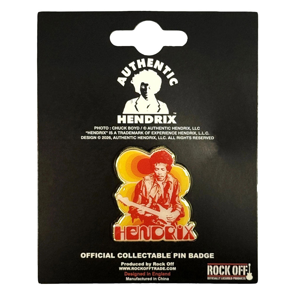 Jimi Hendrix Jimi And Guitar Pin Badge