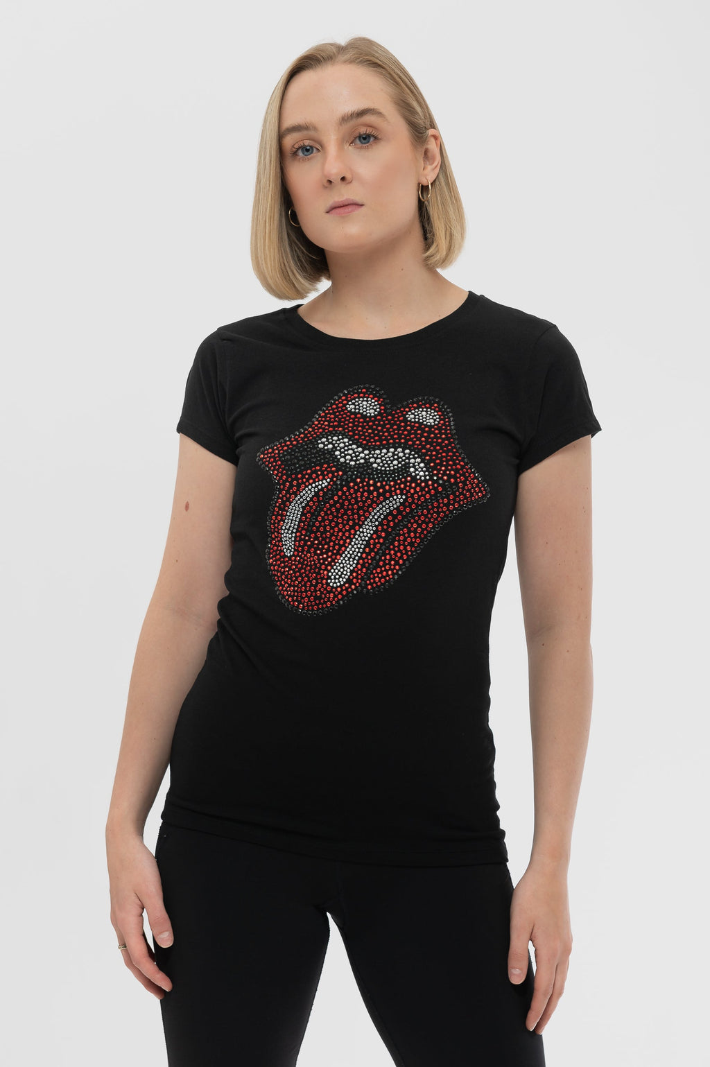 The Rolling Stones Diamante Tongue Skinny Tee product image 1