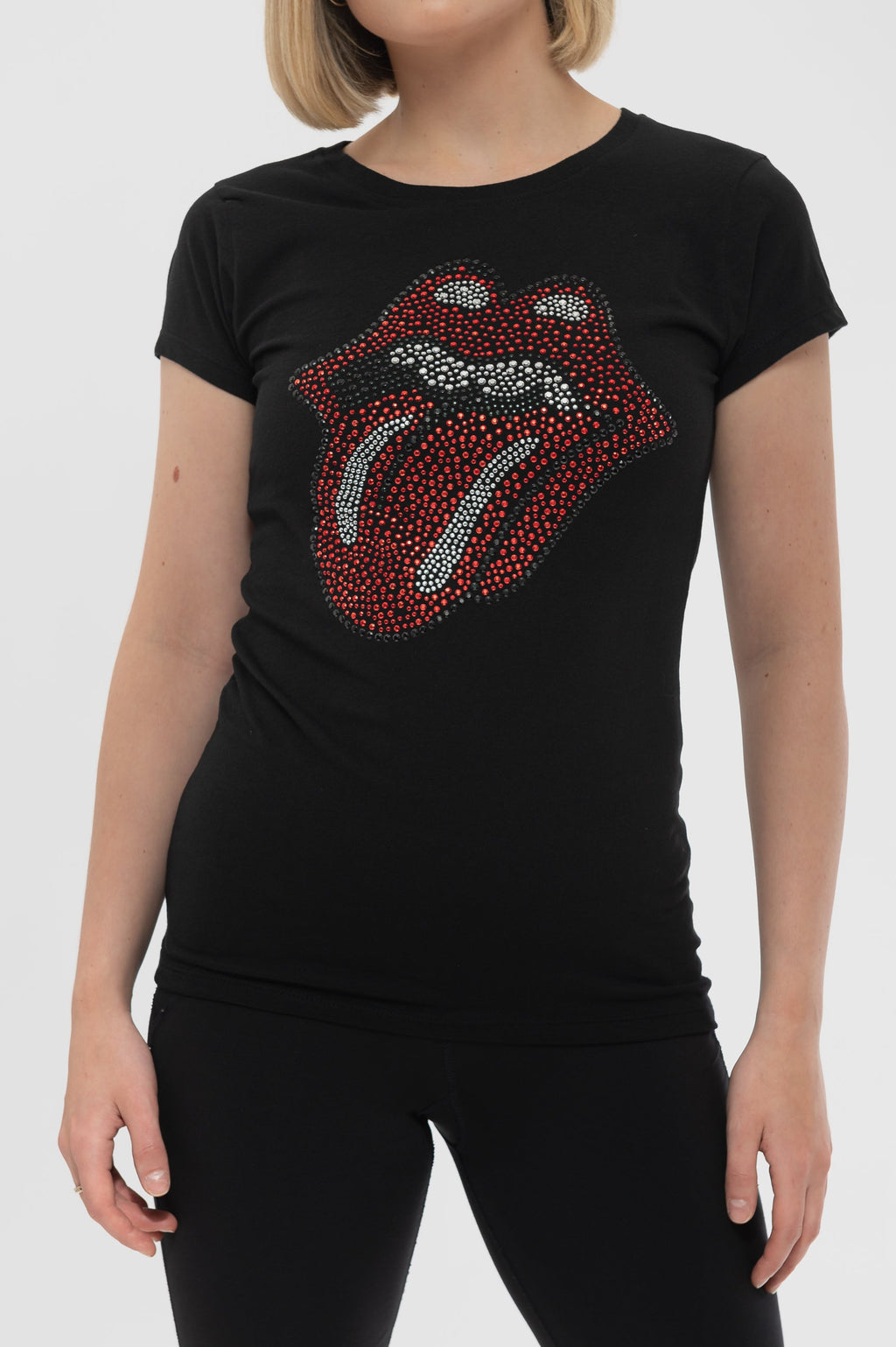 The Rolling Stones Diamante Tongue Skinny Tee product image 3