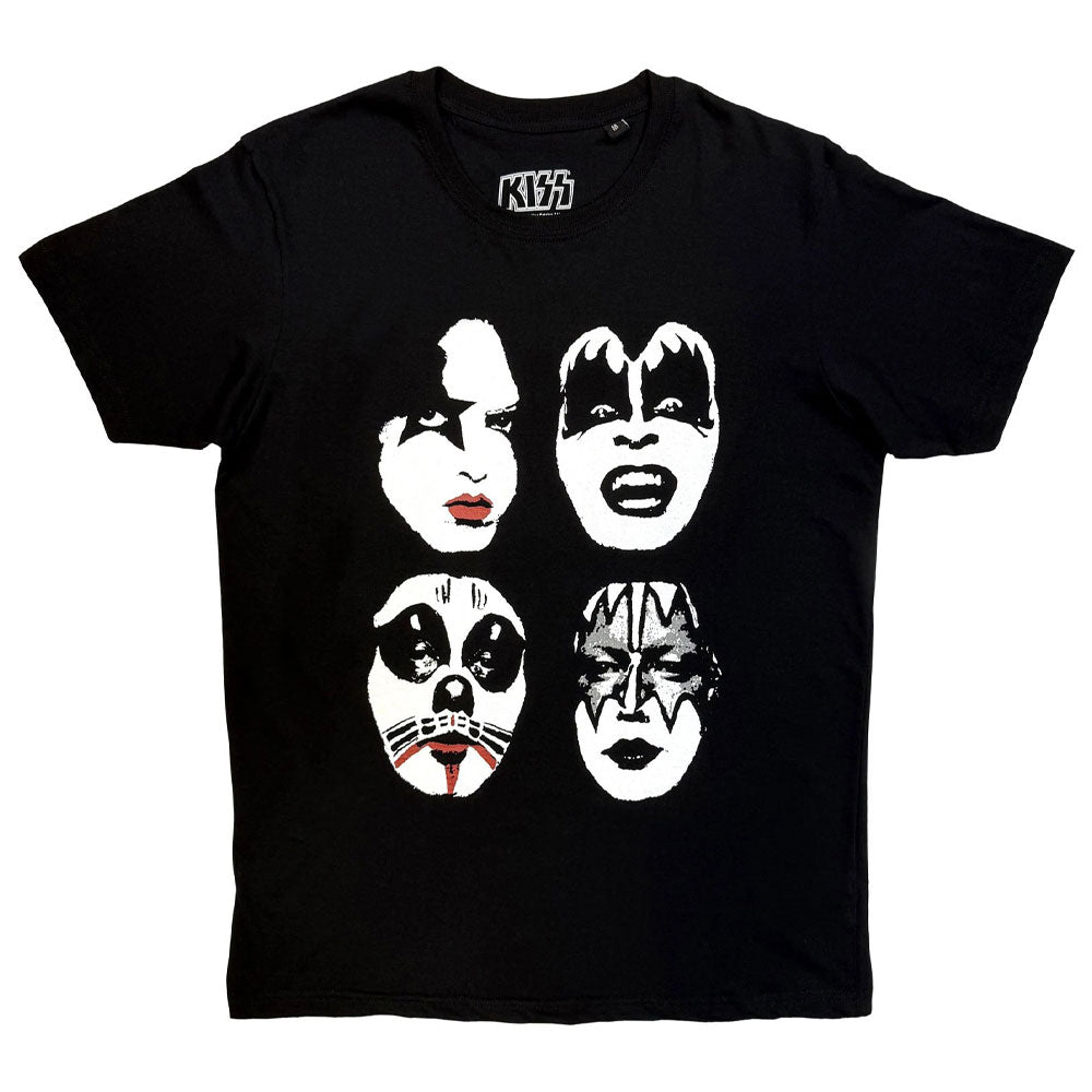 KISS Stacked Faces Band Logo T Shirt product image 1