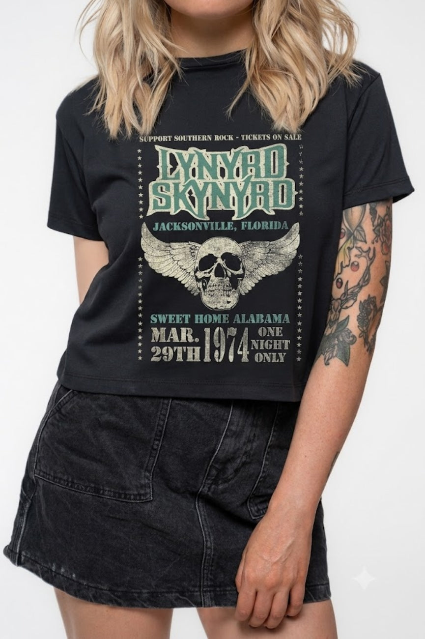 Lynyrd Skynyrd Winged Skull Crop Top product image 3