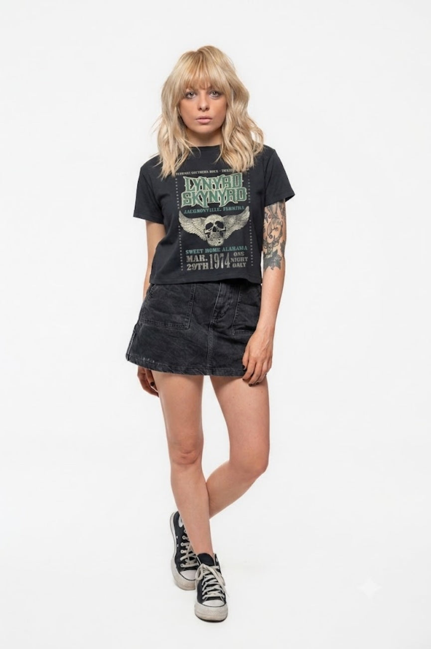 Lynyrd Skynyrd Winged Skull Crop Top product image 2