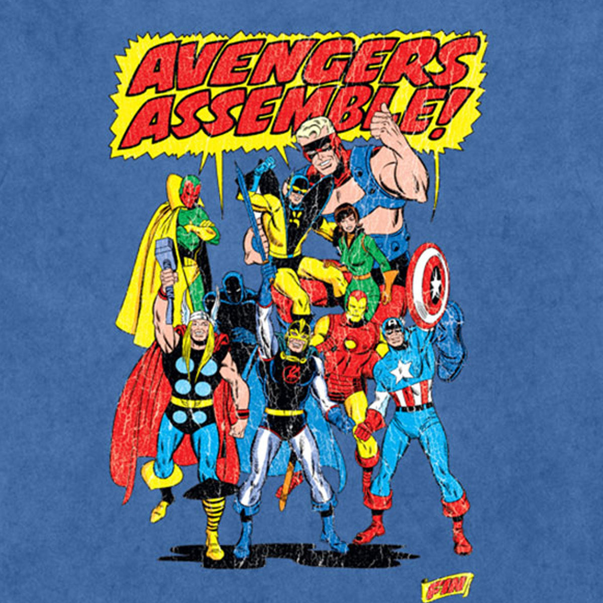 Avengers Assemble Retro Limited Premium Wash T Shirt product image 2
