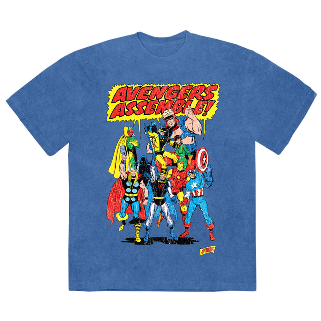 Avengers Assemble Retro Limited Premium Wash T Shirt product image 1