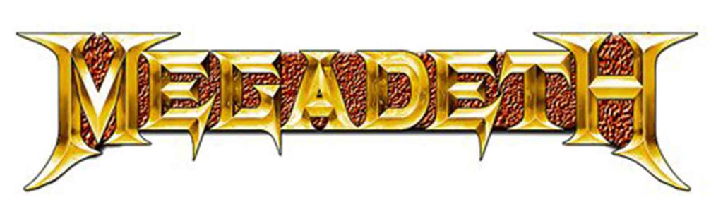 Megadeth Badge Classic Gold Band Logo new Official Lapel Metal