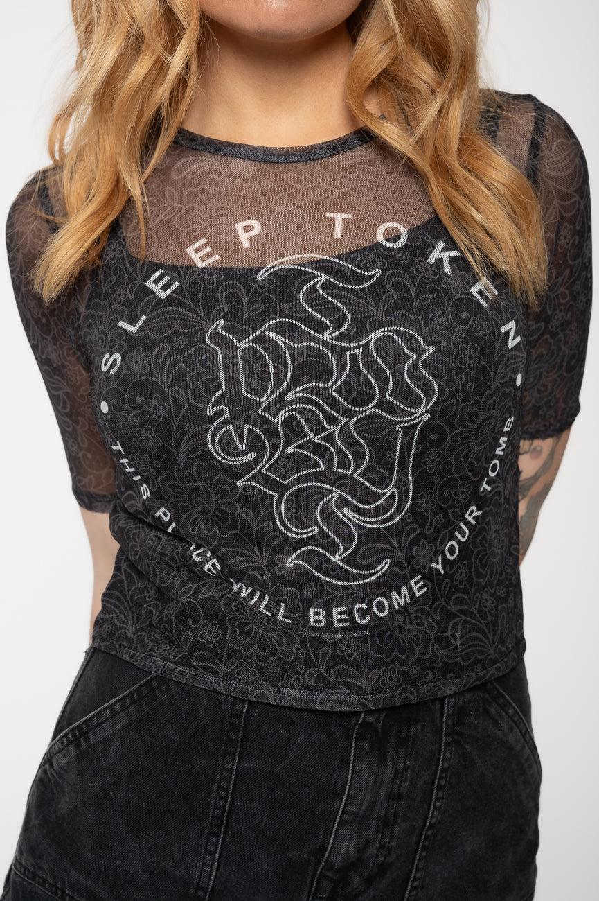 Sleep Token Tomb Mesh Crop Top product image 3