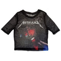 Metallica Moth Into Flame Mesh Crop Top product image 1