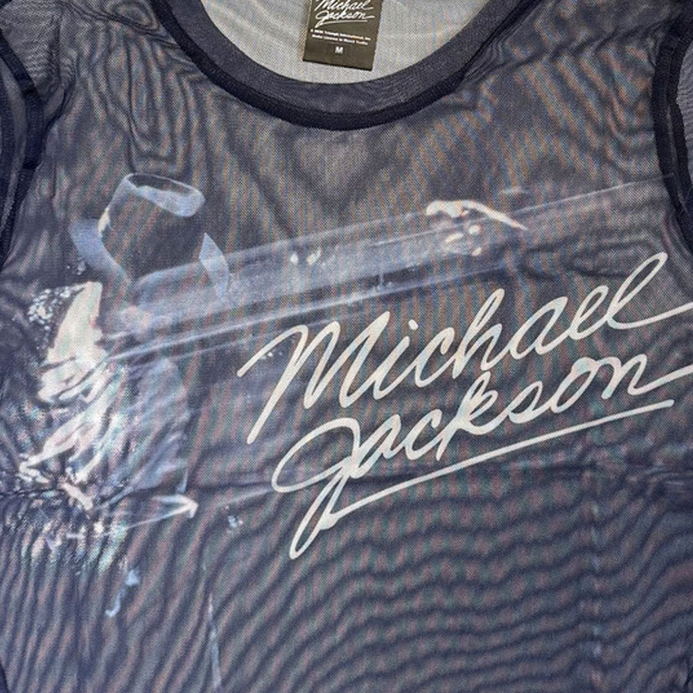 Michael Jackson Blurred Mesh Crop Top product image 2