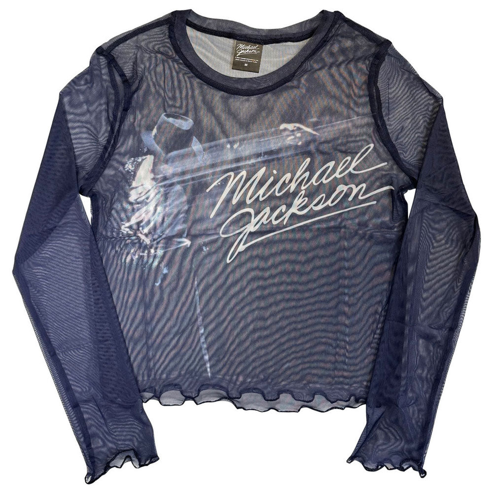 Michael Jackson Blurred Mesh Crop Top product image 1