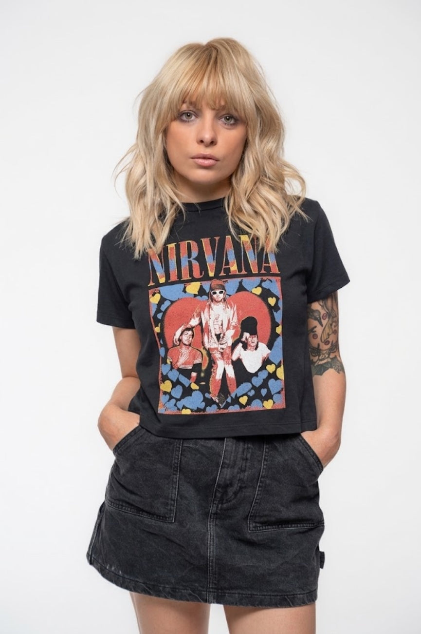 Nirvana Heart Band Logo Crop Top product image 1