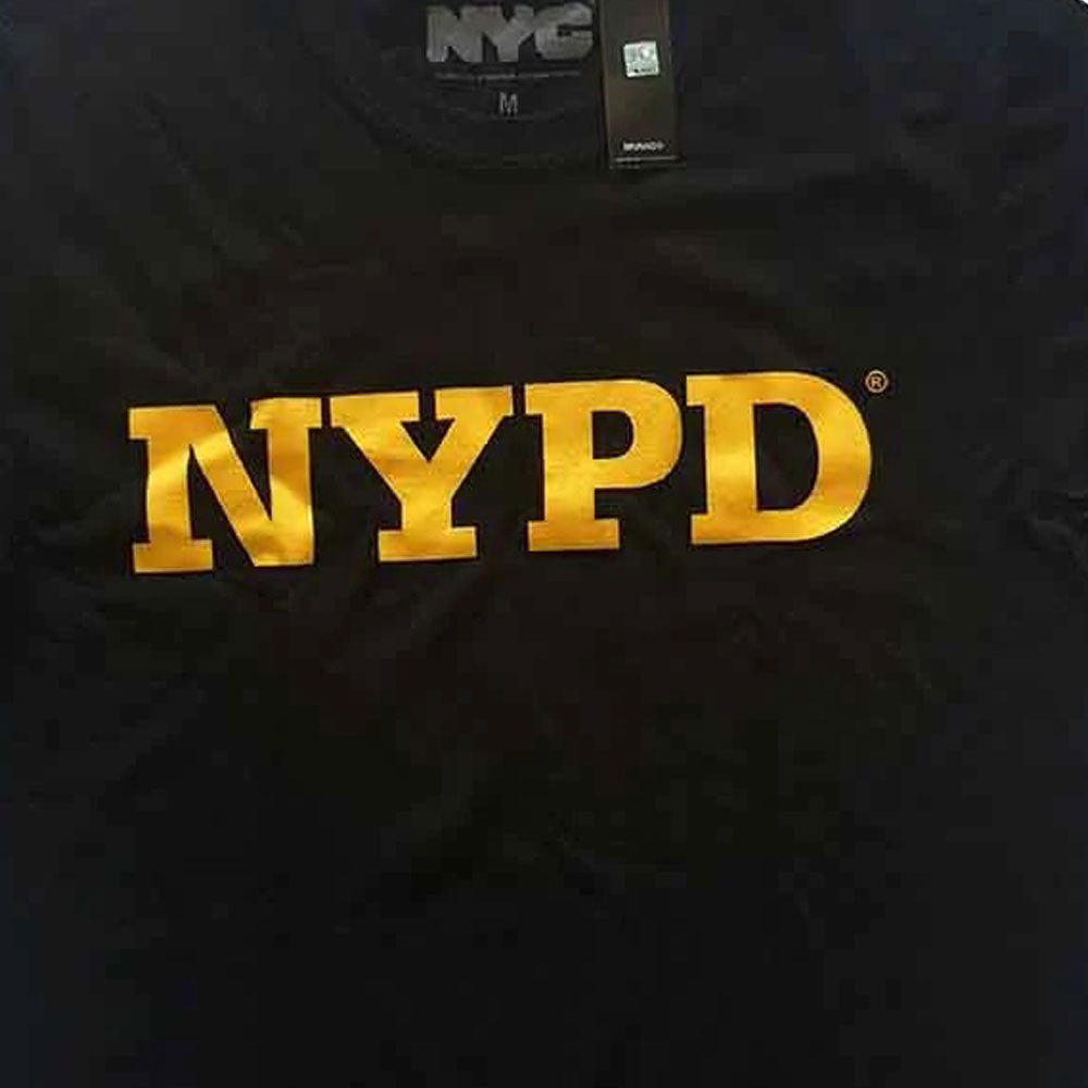 New York City NYPD Text Logo T Shirt product image 2