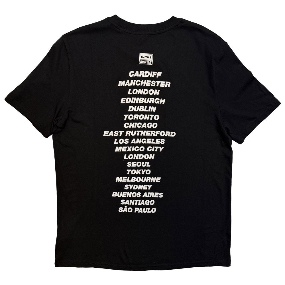 Oasis Live 25 Paper Cut Out Tour Dates T Shirt product image 2