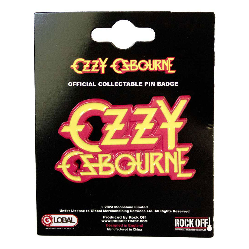 Ozzy Osbourne Stacked Logo Pin Badge