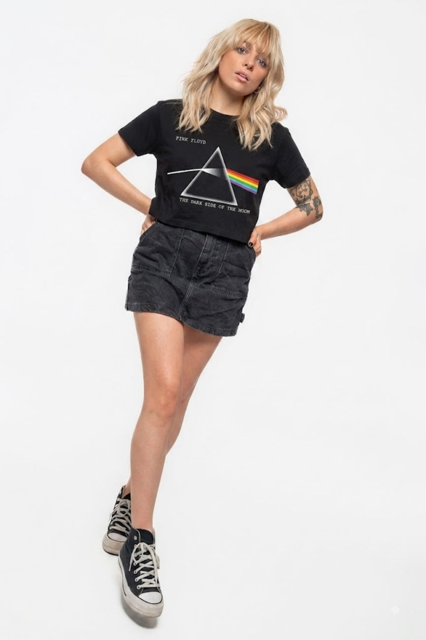 Pink Floyd Dark Side Of The Moon Courier Crop Top product image 5