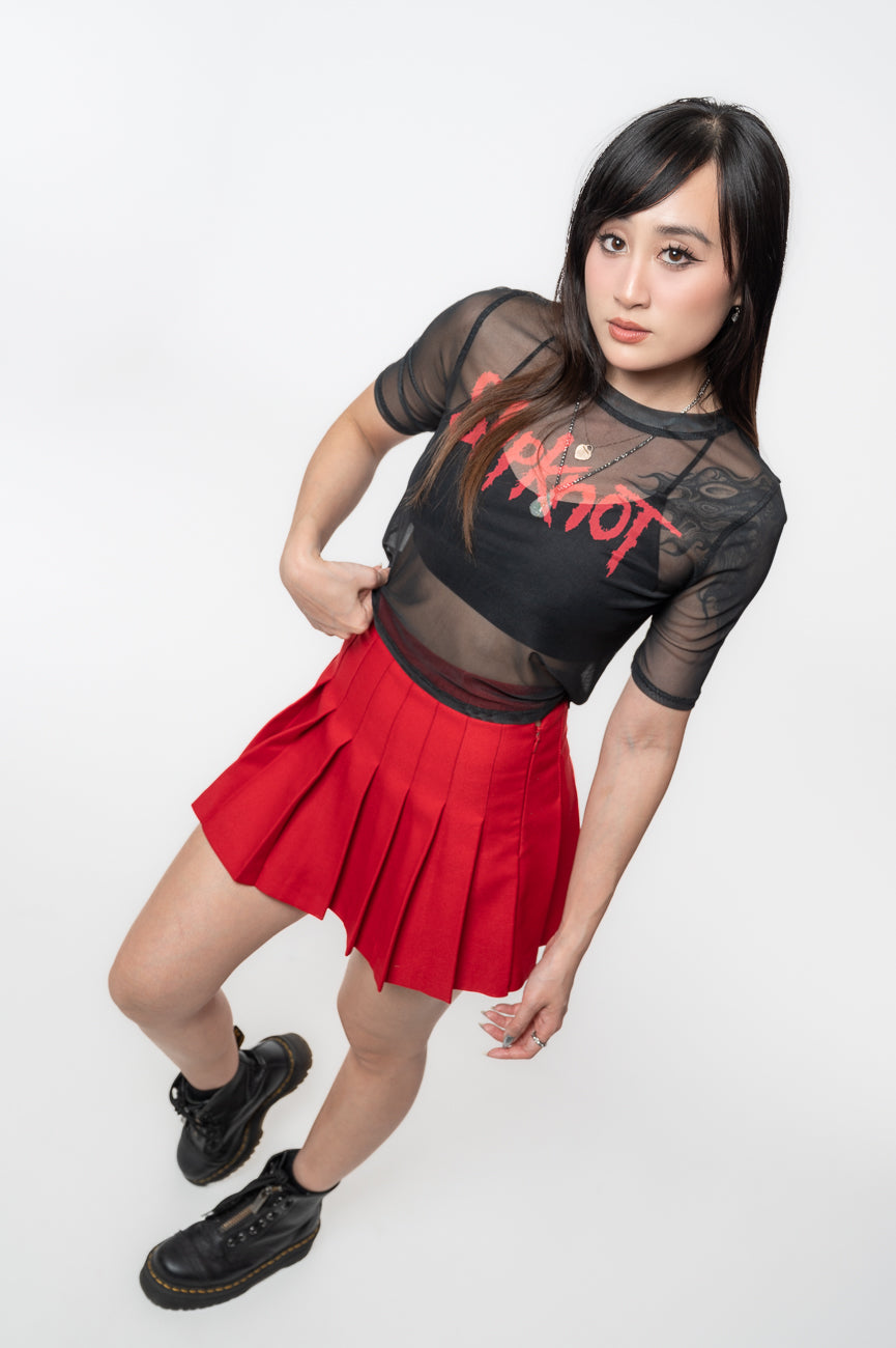 Slipknot Band Logo Back Print Mesh Crop Top product image 5