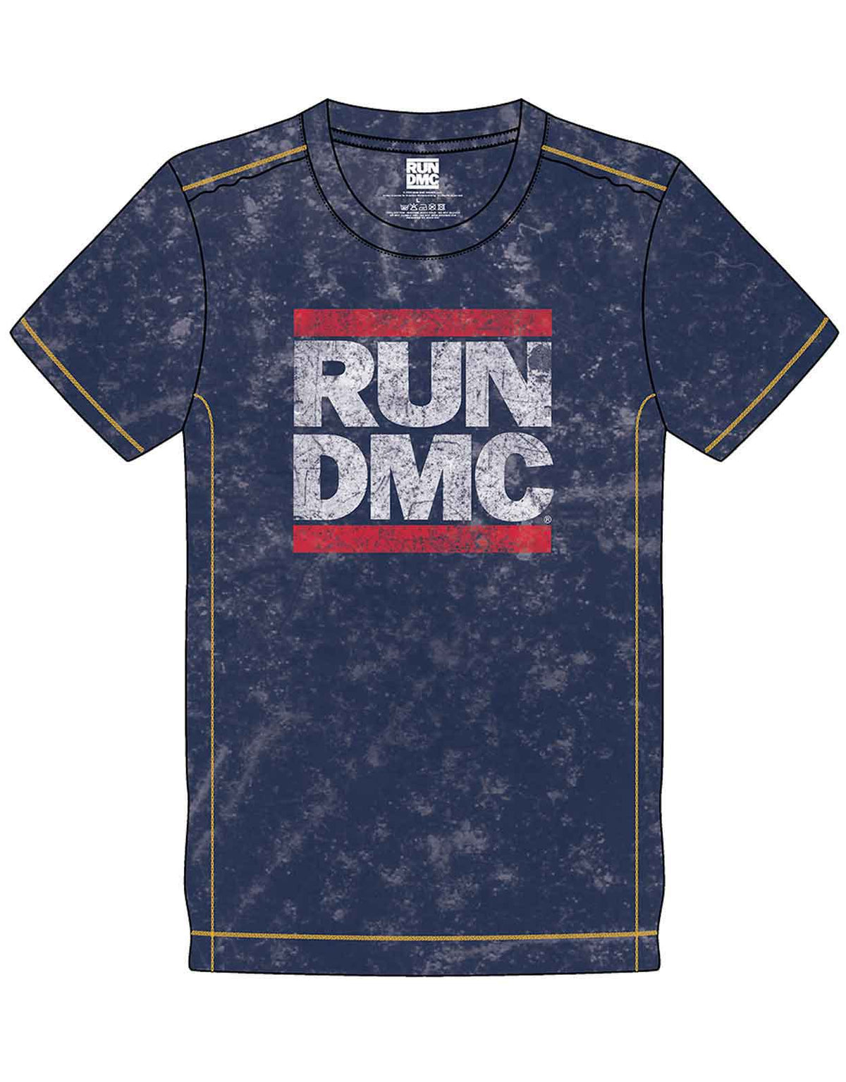 RUN DMC Band Logo Snow Wash T Shirt product image 1