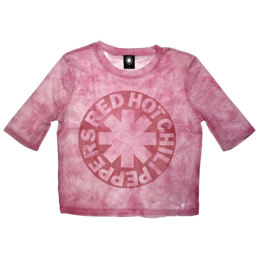 Red Hot Chili Peppers Asterisk Circle Mesh Crop Top product image 1