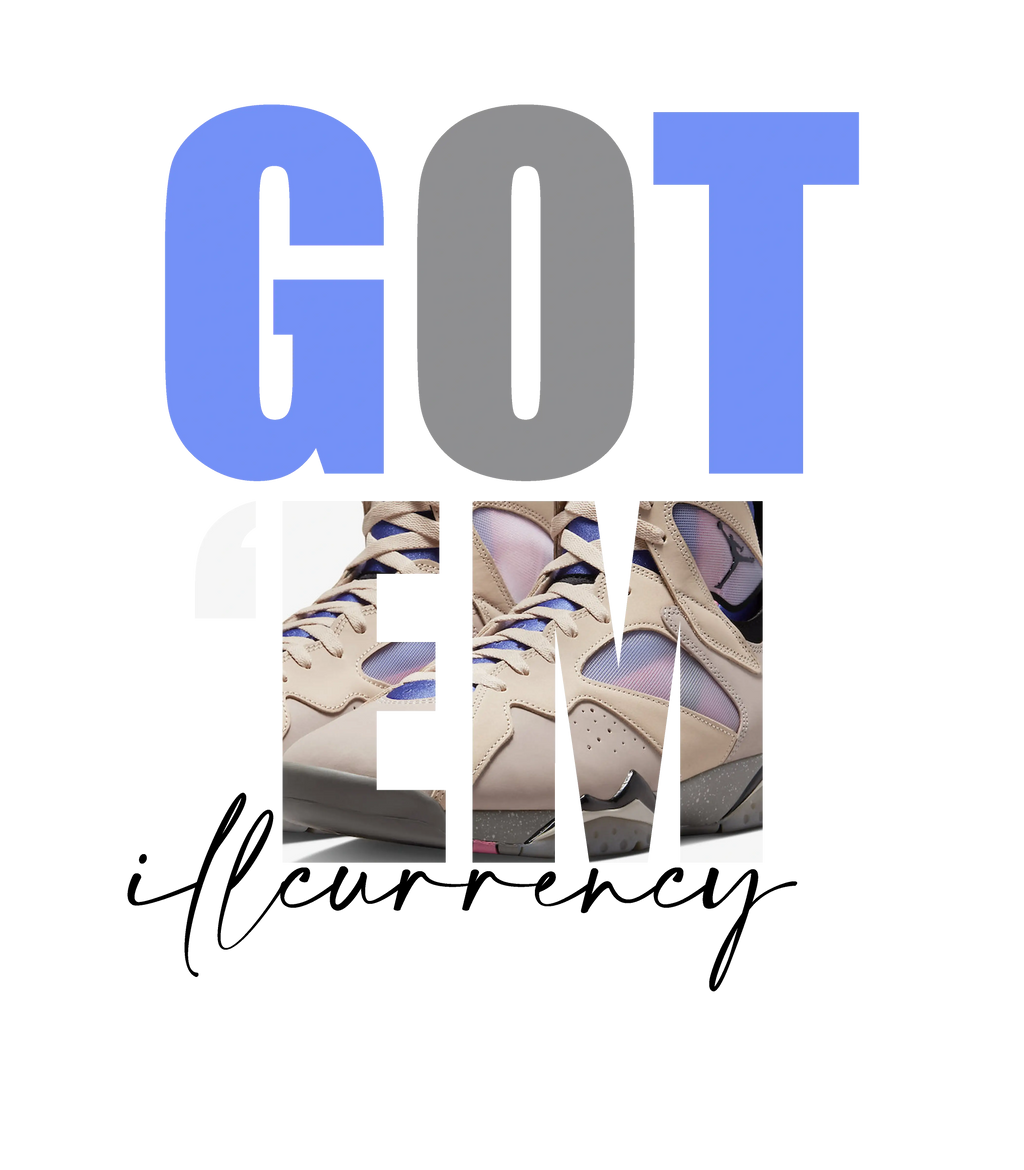 Air Jordan 7 SE "Sapphire" | illCurrency Pink T-Shirt (Got Em)