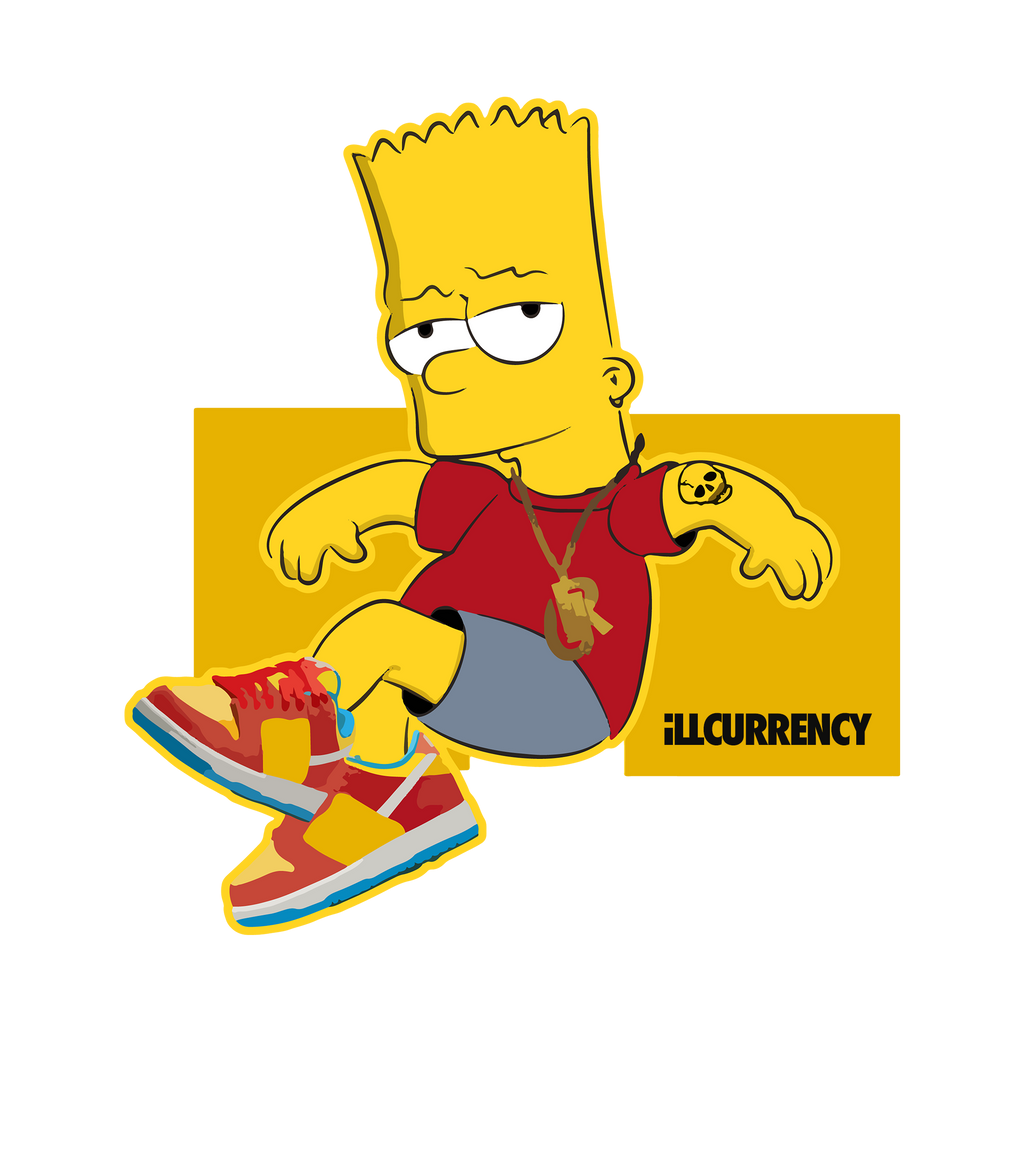 NIKE SB DUNK LOWS (Bart Simpson) | ILLCURRENCY Black product image 1