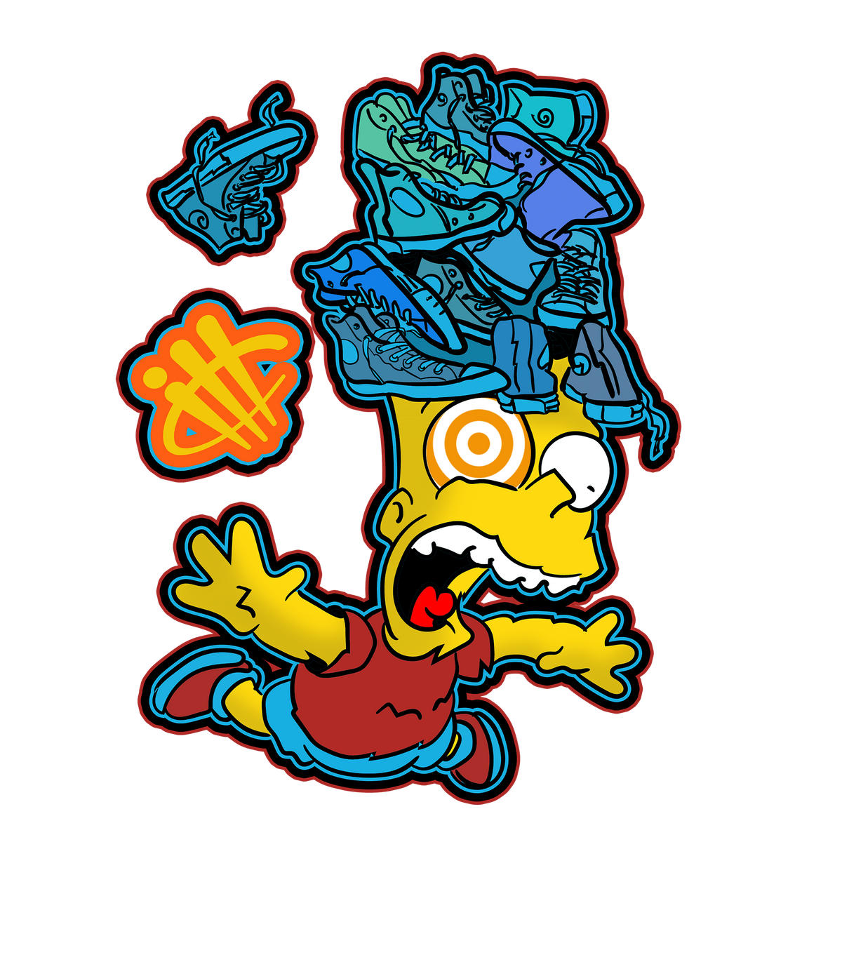 NIKE SB DUNK LOWS (Bart Simpson) | ILLCURRENCY White product image 1