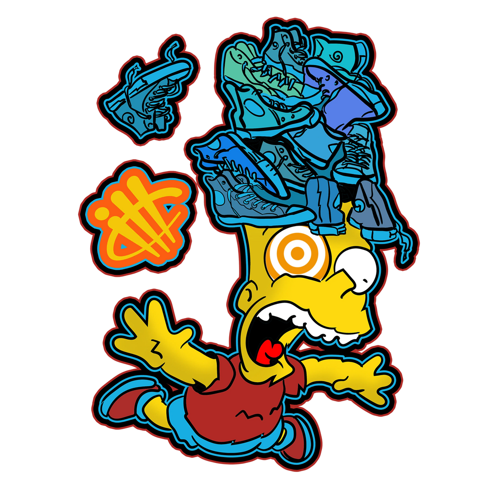 NIKE SB DUNK LOWS (Bart Simpson) | ILLCURRENCY Black product image 1