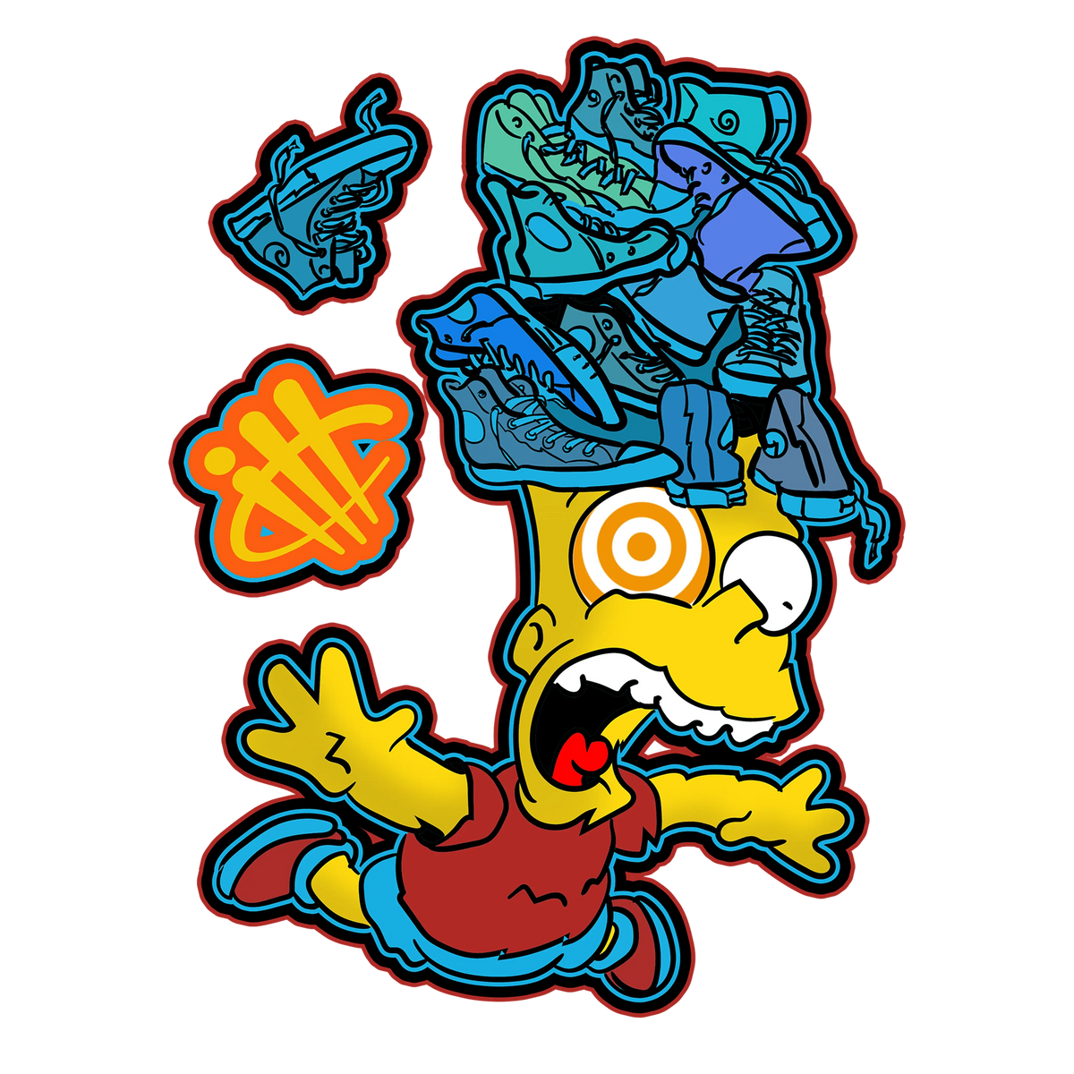 NIKE SB DUNK LOWS (Bart Simpson) | ILLCURRENCY Black product image 1