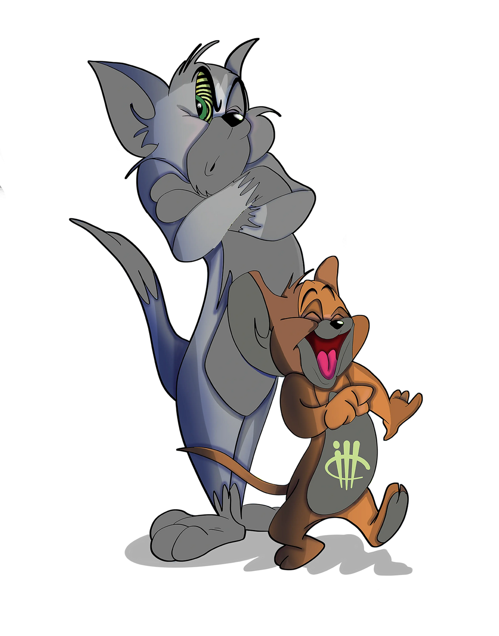 Air Jordan 5 Green Bean Synthetic T-Shirt (Tom n Jerry) product image 1